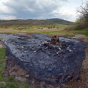 Mud "volcano" near Starunya village
