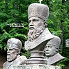  The busts of hierarches and martyrs of the Greek-Catholic church in the yard of the church of Saints Peter and Paul
