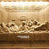  Leonardo's "The Last Supper" carved in a wall of rock salt in Wieliczka town
